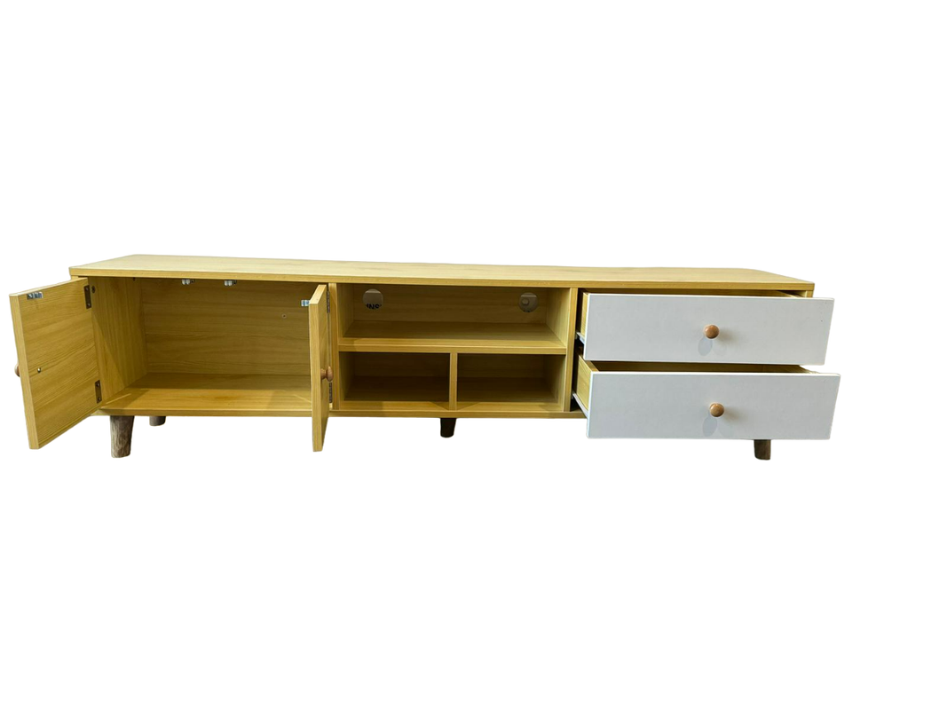 NNECN Elegant Wooden TV Cabinet with Storage
