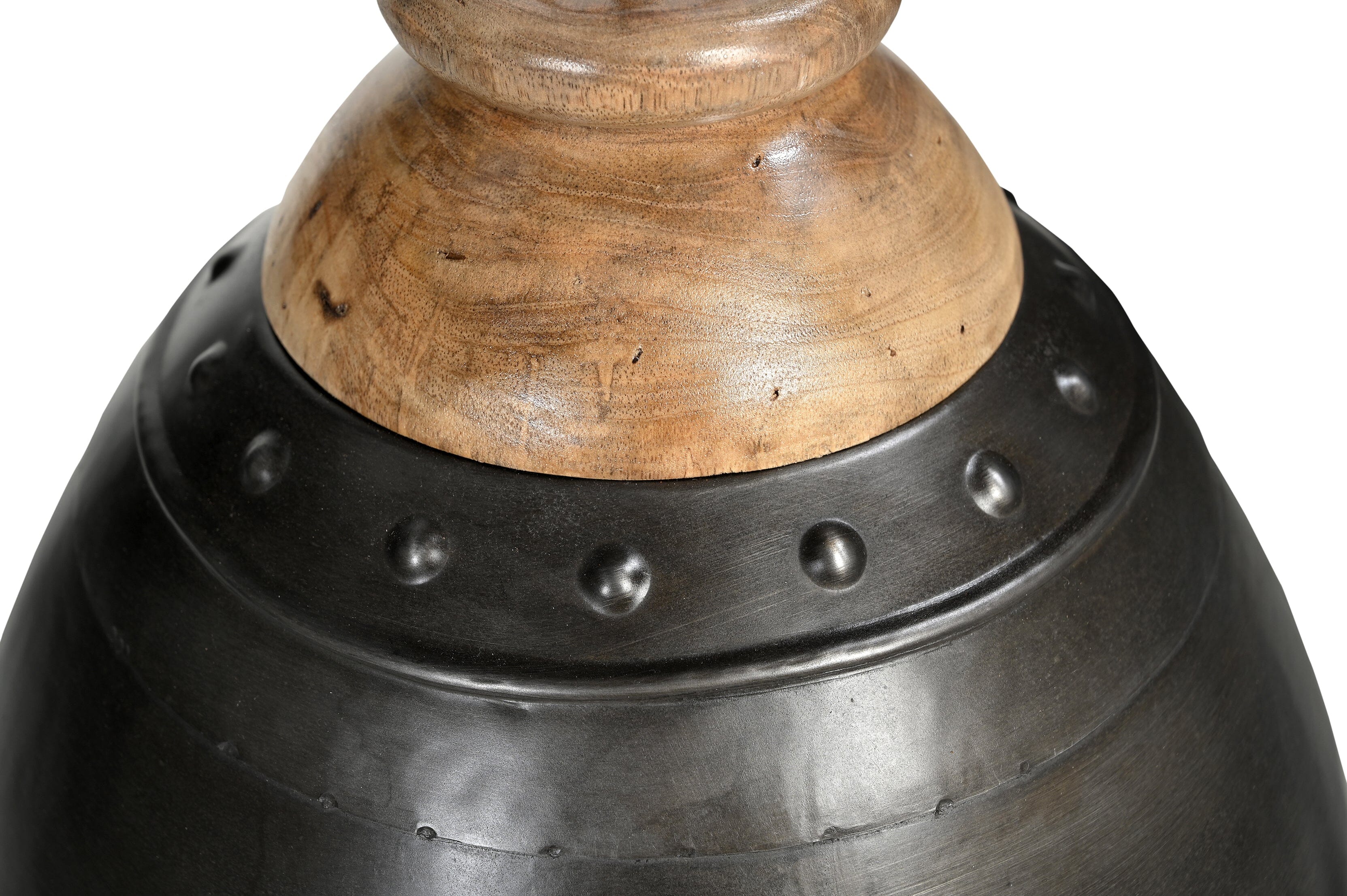 Washed Iron and Wood Minimalist Lampshade