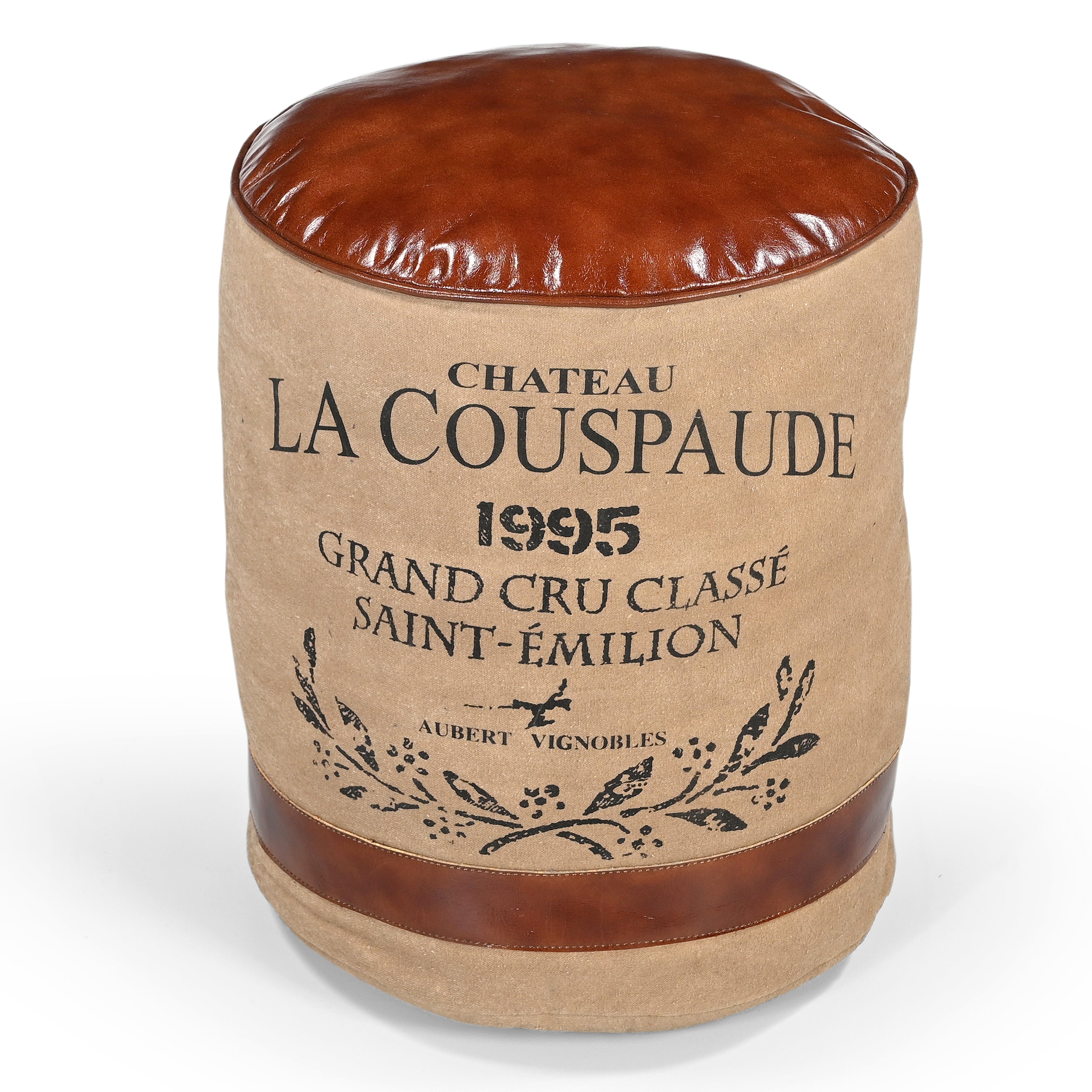 Chateau Canvas Ottoman - The Charlotte