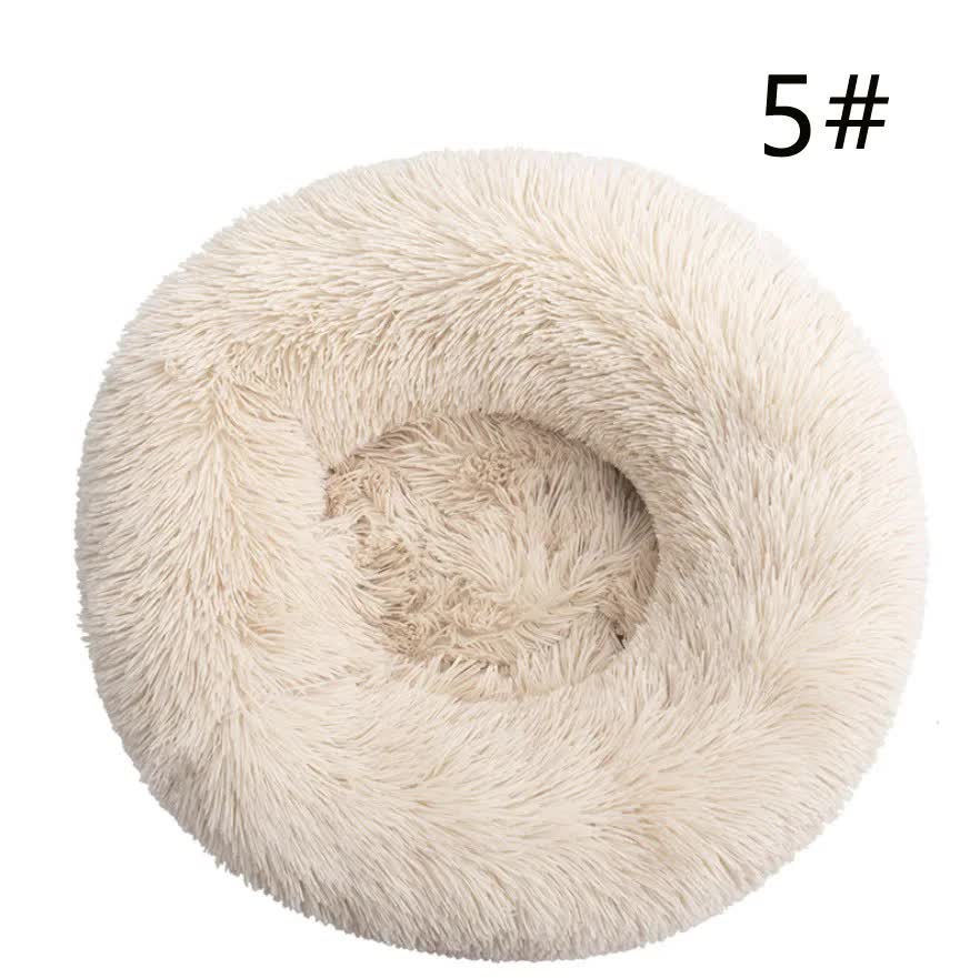 Calming Faux Fur Round Pet Bed