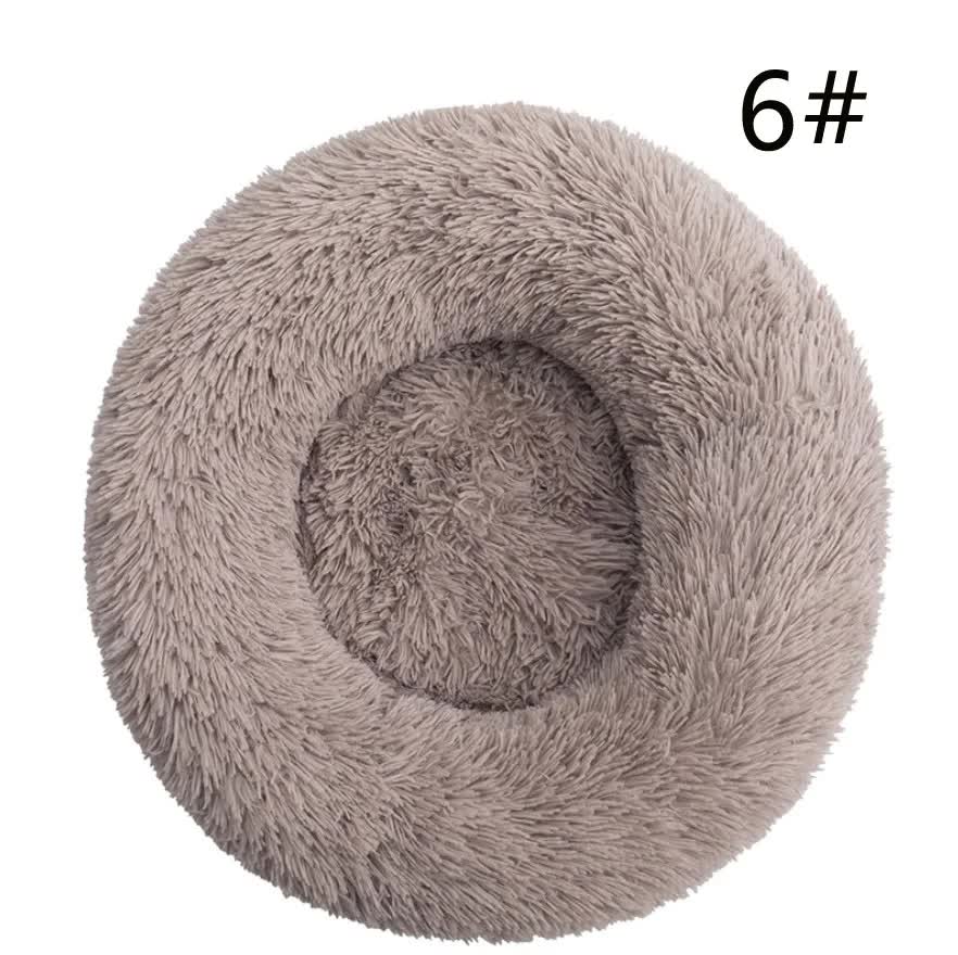Calming Faux Fur Round Pet Bed