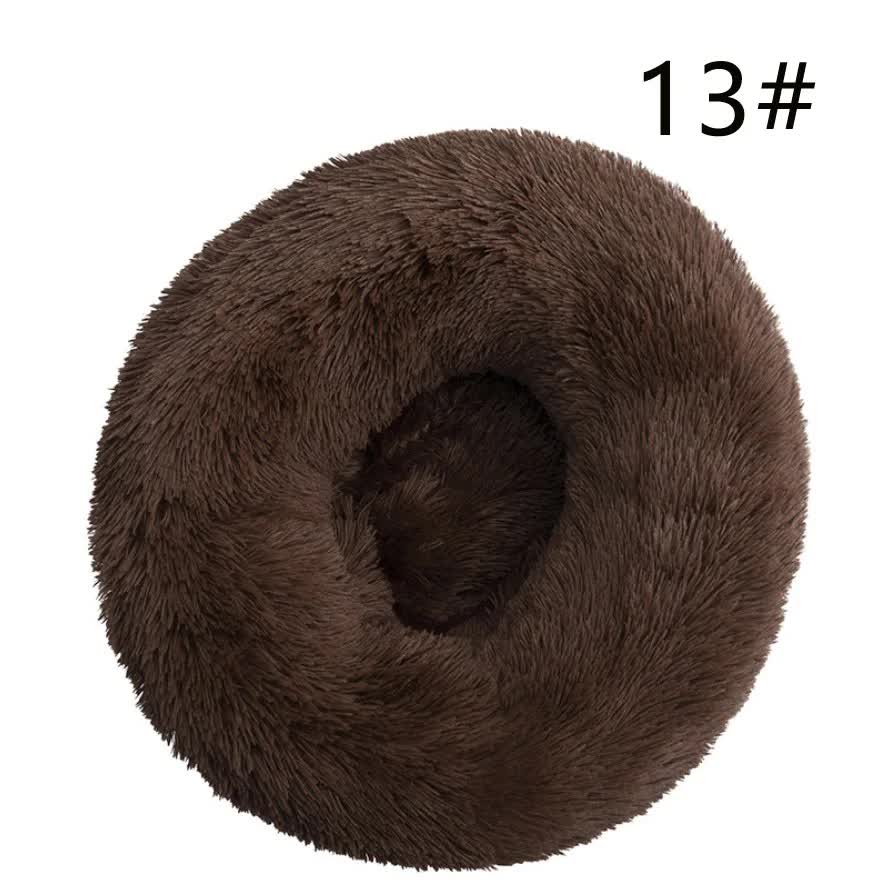 Calming Faux Fur Round Pet Bed