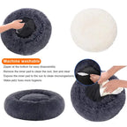 Calming Faux Fur Round Pet Bed