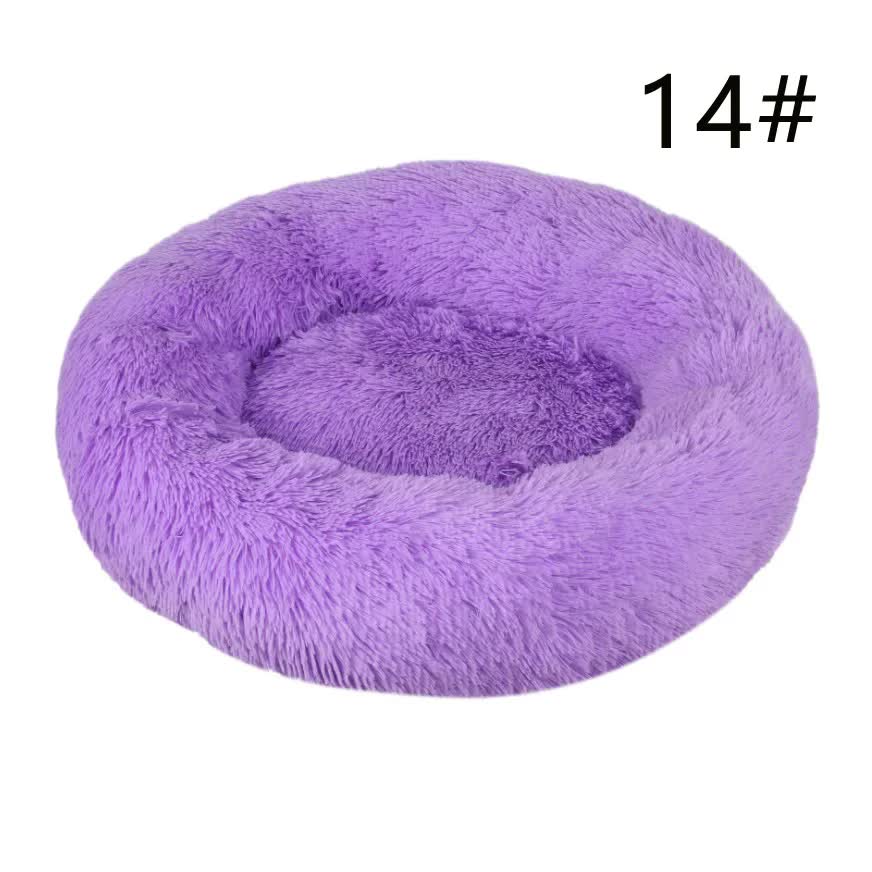 Calming Faux Fur Round Pet Bed