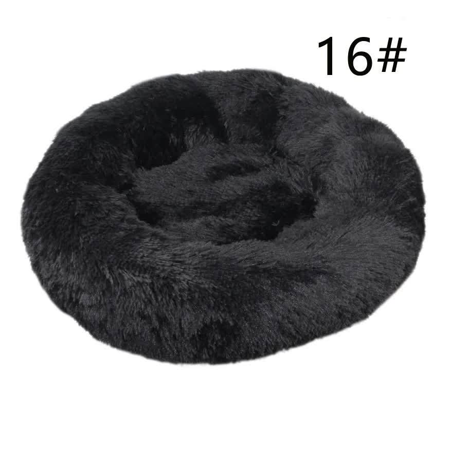 Calming Faux Fur Round Pet Bed