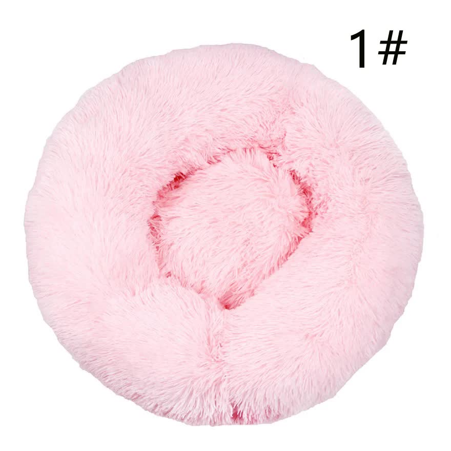 Calming Faux Fur Round Pet Bed