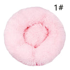 Calming Faux Fur Round Pet Bed