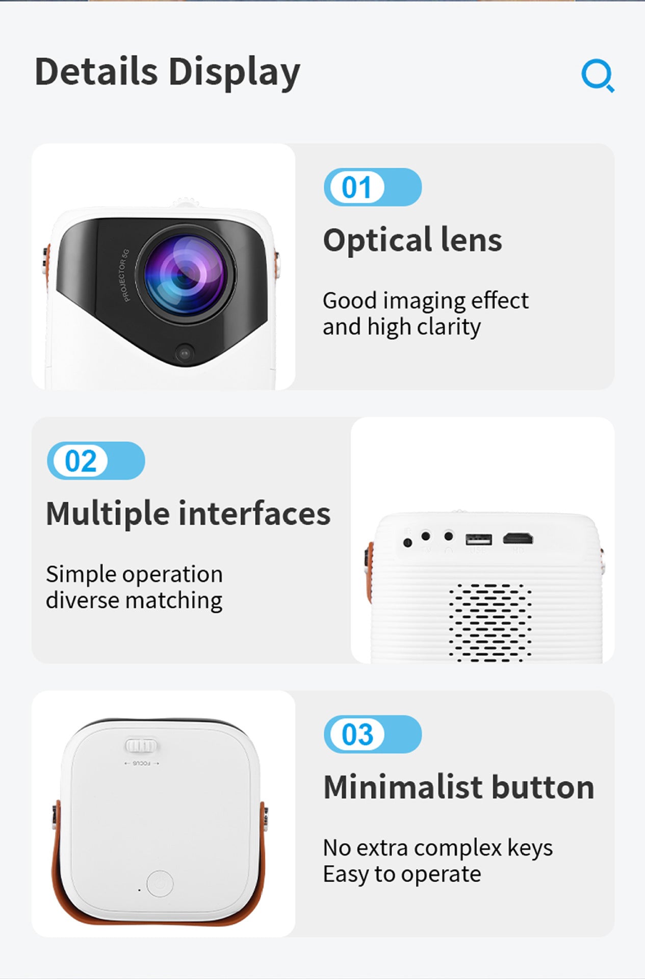Compact Mini HD Projector for Immersive Viewing