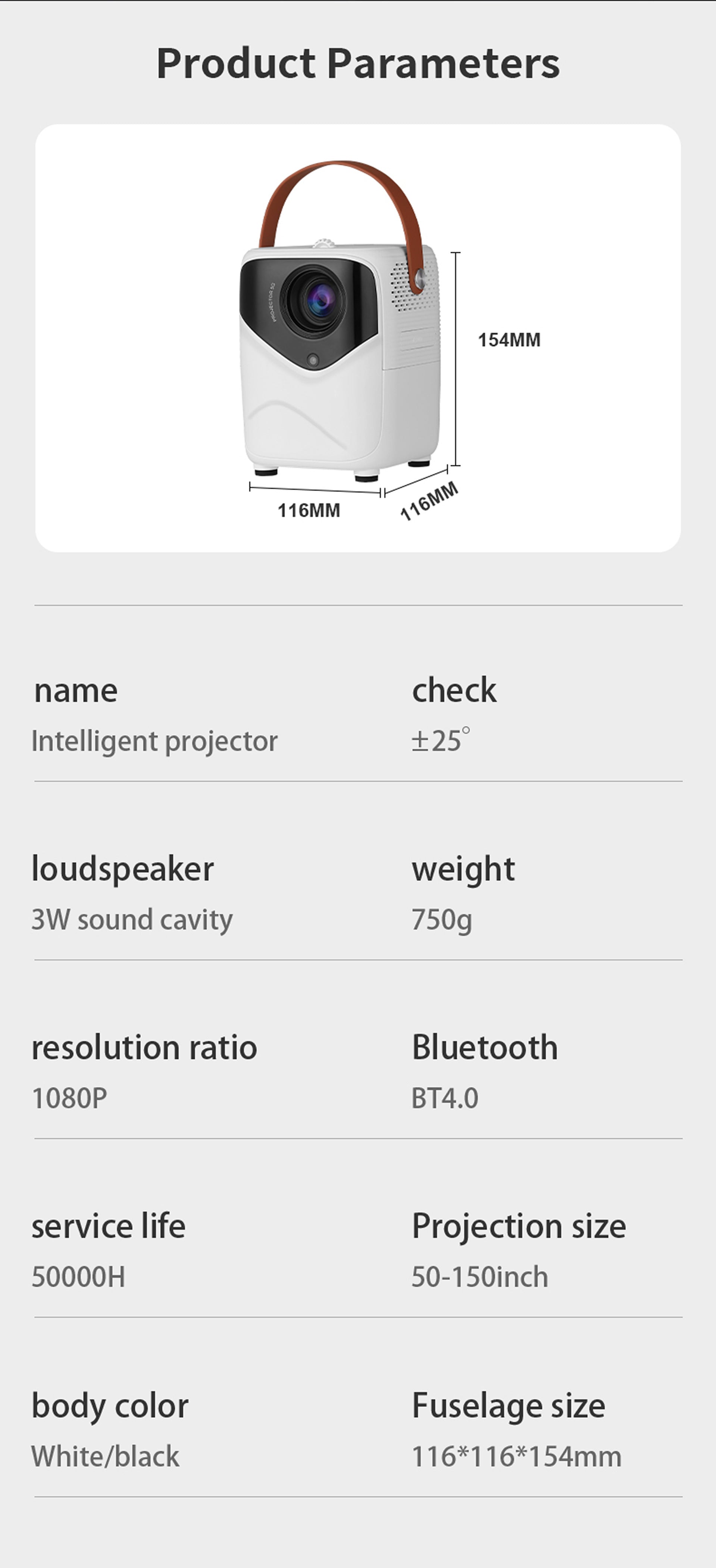 Mini Portable HD Projector for Home Cinema