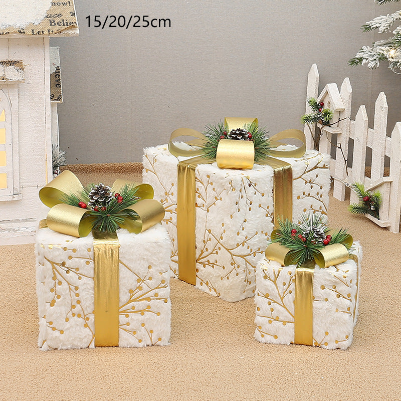 Elegant Christmas Gift Box Set with Gold Accents