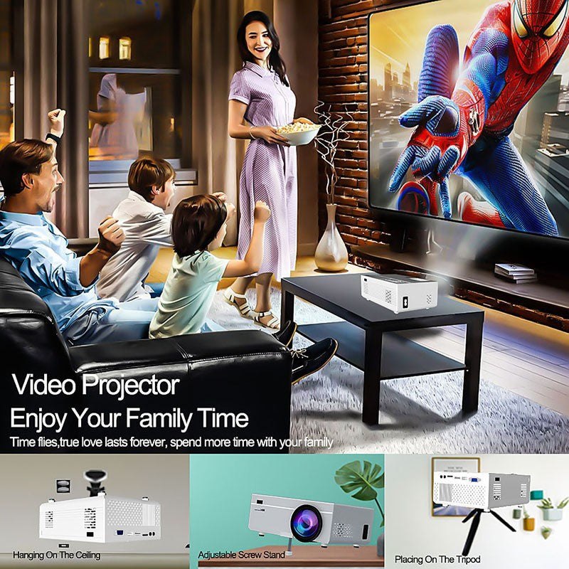 Wi-Fi Portable Mini Projector for Home and Office