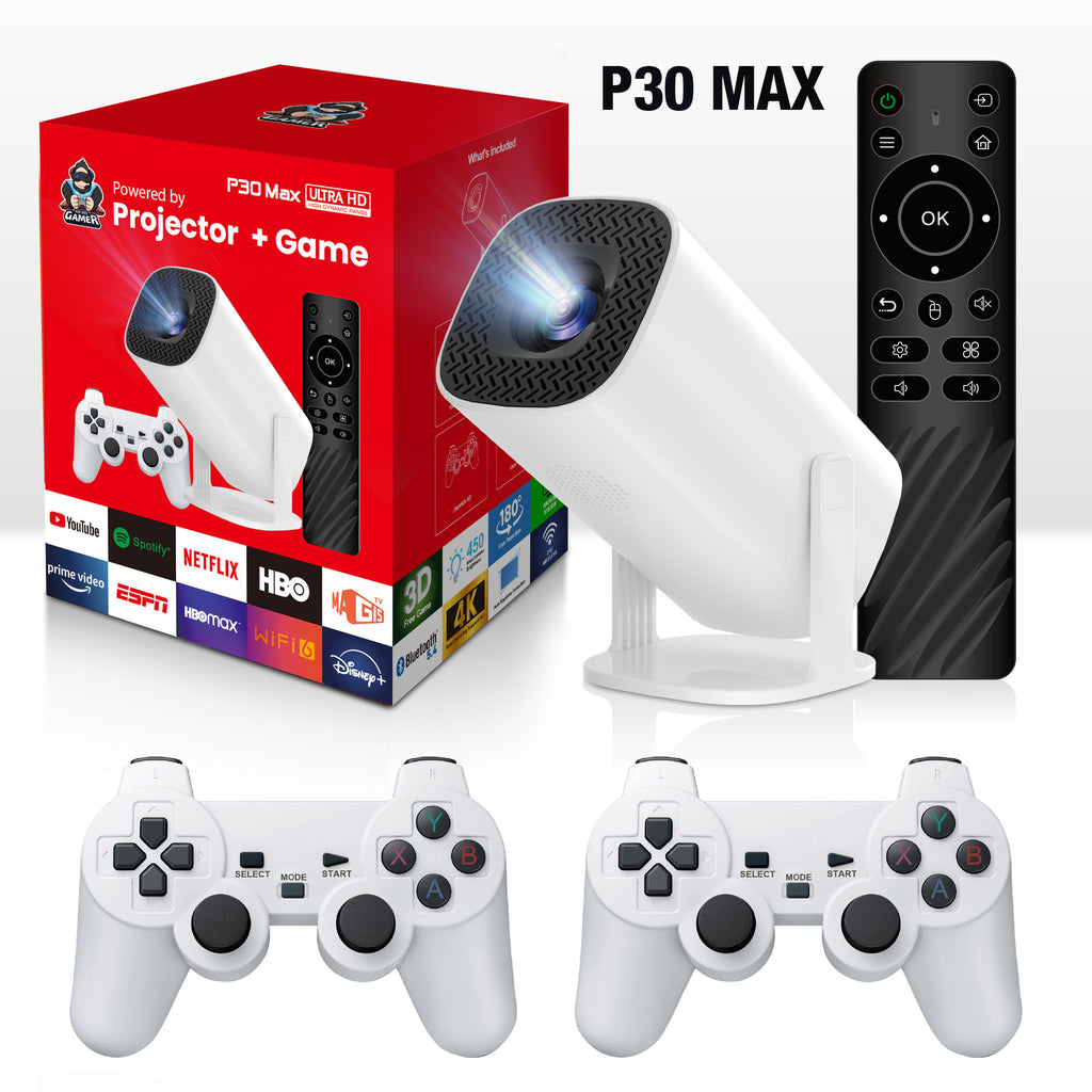 P30 Max 4K Ultra HD Projector with 3D Gaming