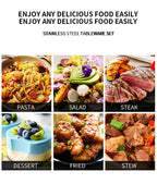 Black Gold Color Premium 24-Piece Cutlery Set - Luxury Gift Box