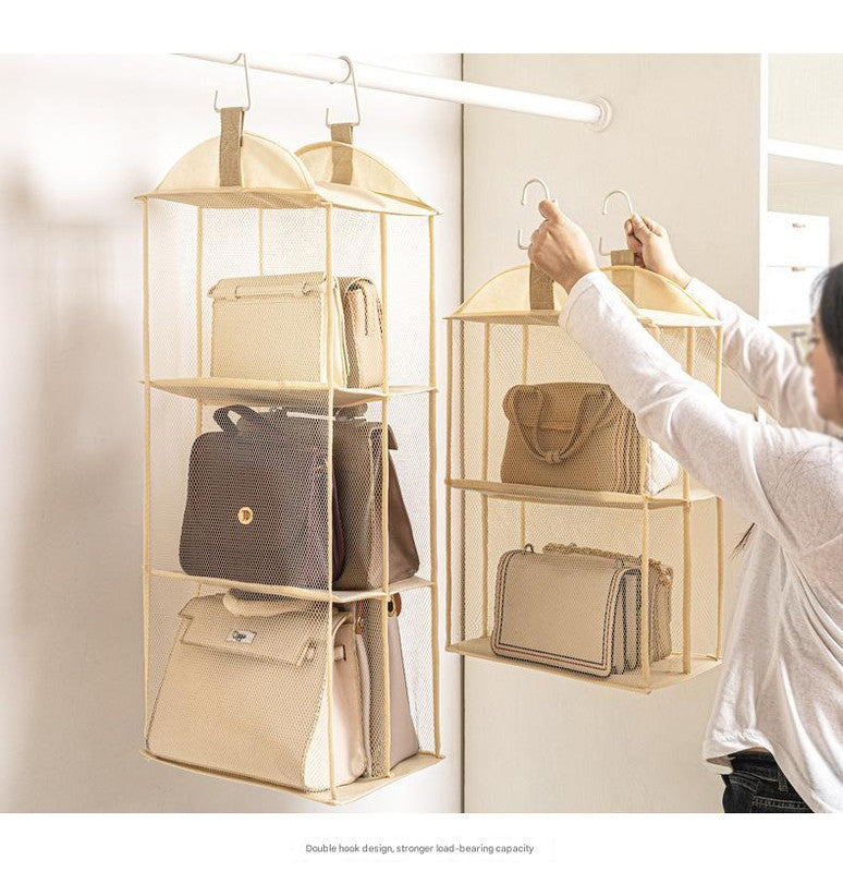 Grey Multi-Layer Dustproof Hanging Storage Bag