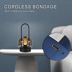 Dark Blue Portable Rechargeable LED Lantern - Touch Control, Adjustable Brightness, USB Charging