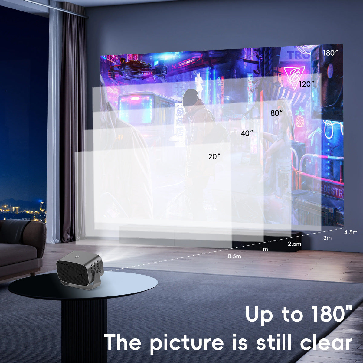 Smart Android 12.0 HD Mini Projector