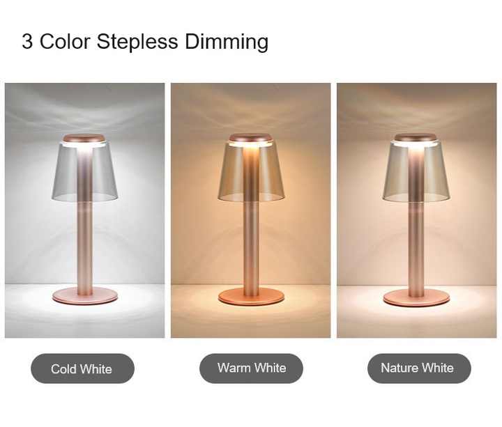 Gold Transparent Touch Control Desk Lamp