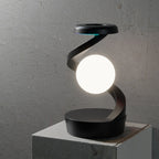 Black Modern Levitating LED Desk Lamp - Spiral Design Atmosphere Light