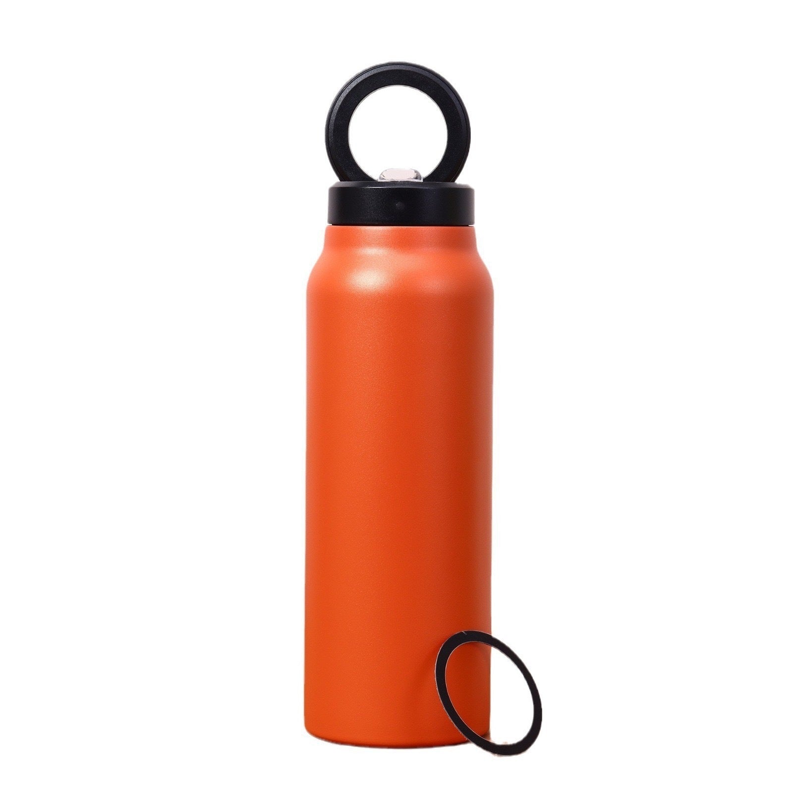 Stainless Steel Insulated Water Bottle with Phone Stand - Orange