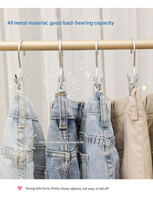 Premium Black Stainless Steel Hanging Clips Set