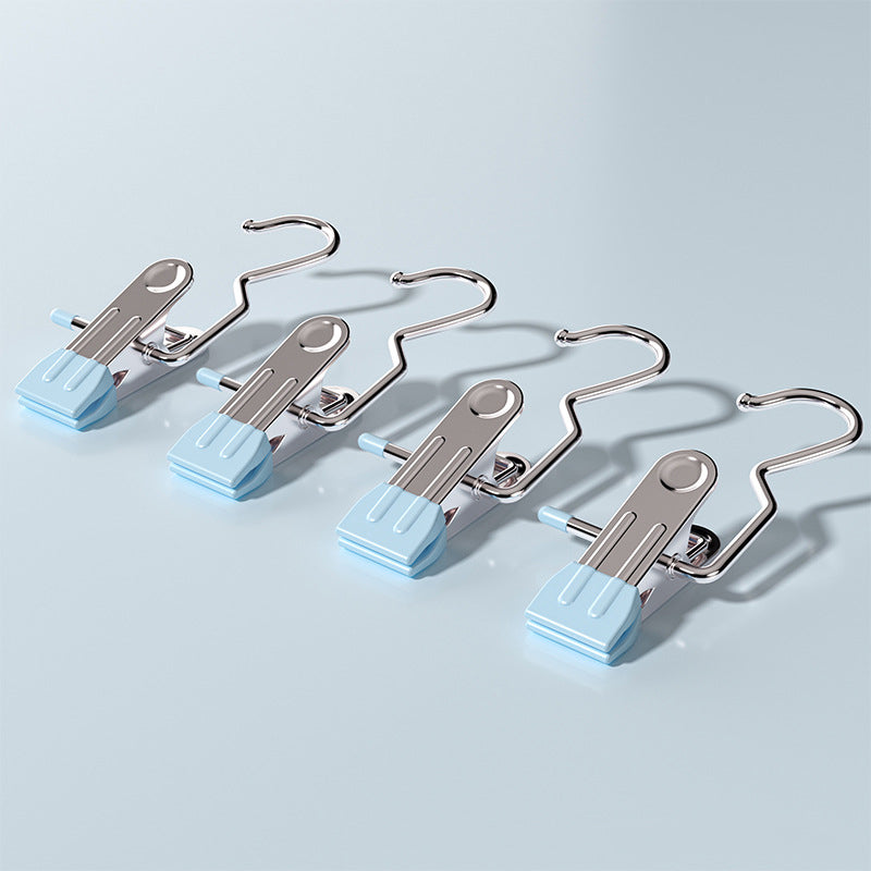 Blue Stainless Steel Hanging Clips Set of 35