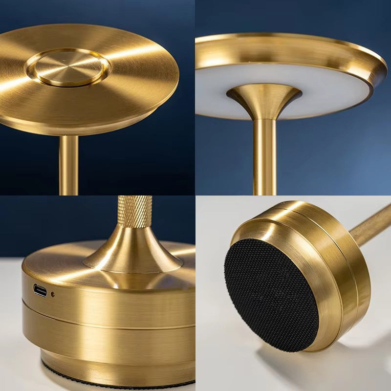 UFO Version LED Desk Lamp - Rose Gold Touch Switch with Dimming and USB Cable