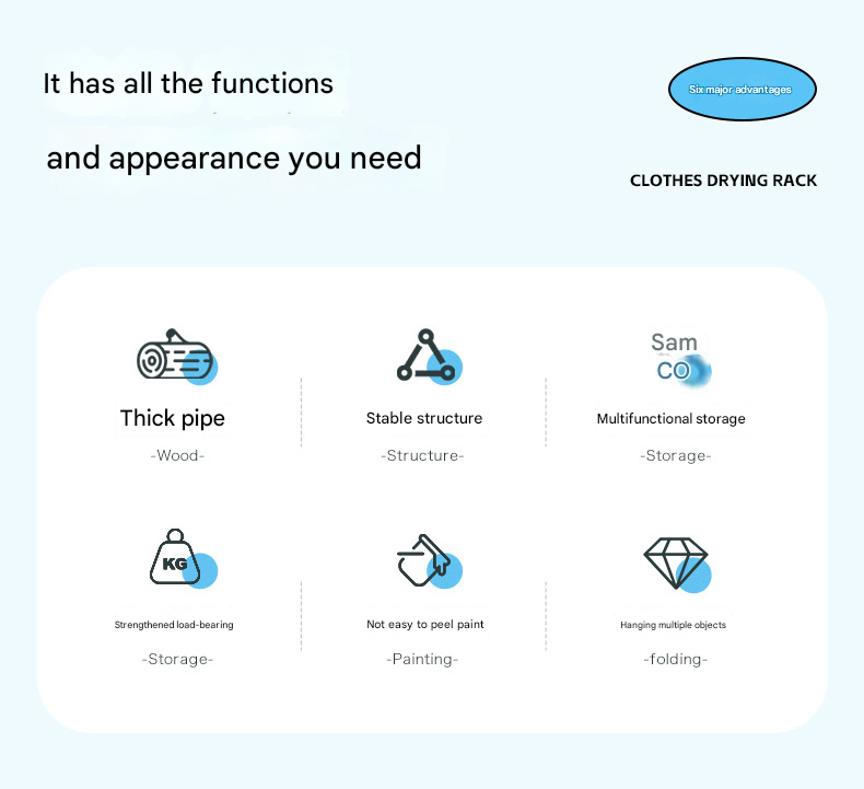 360° Rotating Double Layer Portable Garment Rack