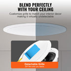 VEVOR 4 PCs 165.1 mm Bluetooth in Ceiling Speakers, 150W, Flush Mount Ceiling & in-Wall Speaker System with Impedance 89dB Sensitivity, for Home Kitchen Living Room Bedroom or Covered Porches