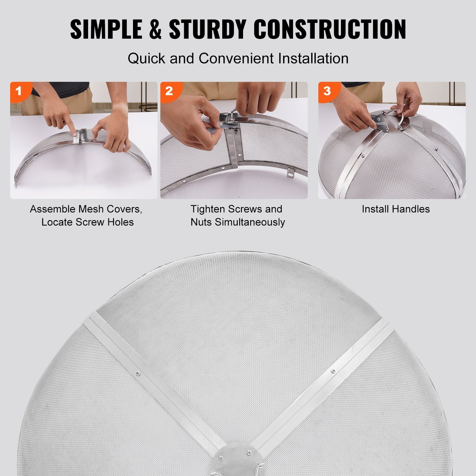 36-Inch Round Heavy Duty Fire Pit Spark Screen