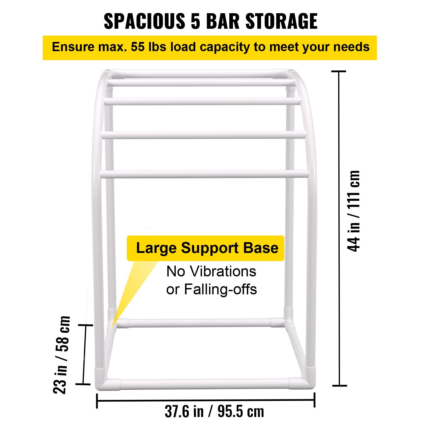VEVOR Milky White Pool Towel Rack