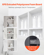 VEVOR Shower Niche 40.6 x 61+40.6 x 61 cm Recessed Wall Organizer Bathroom