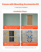 VEVOR Shower Niche 40.6 x 61+40.6 x 61 cm Recessed Wall Organizer Bathroom