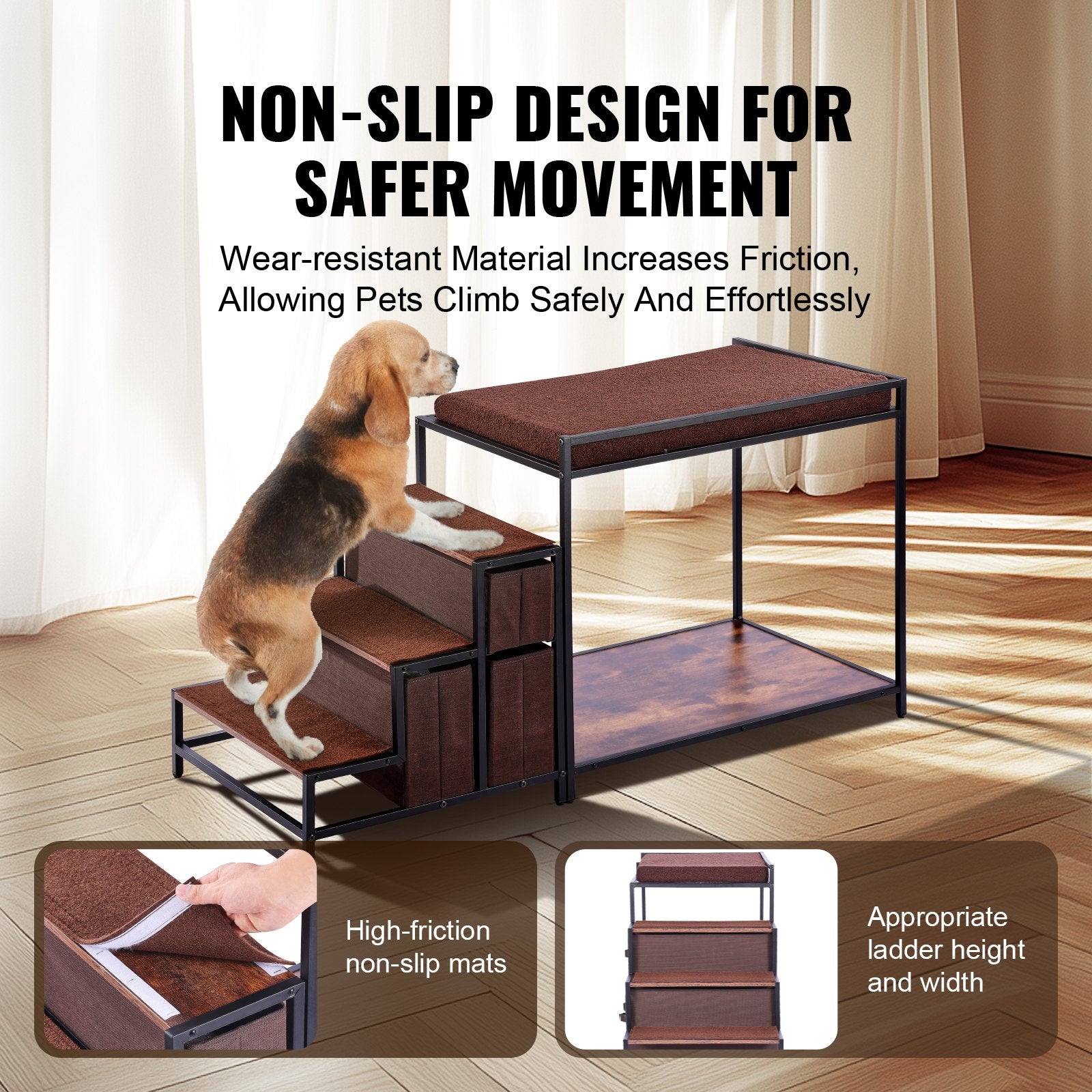 VEVOR Medium Pet Bunk Bed with Storage