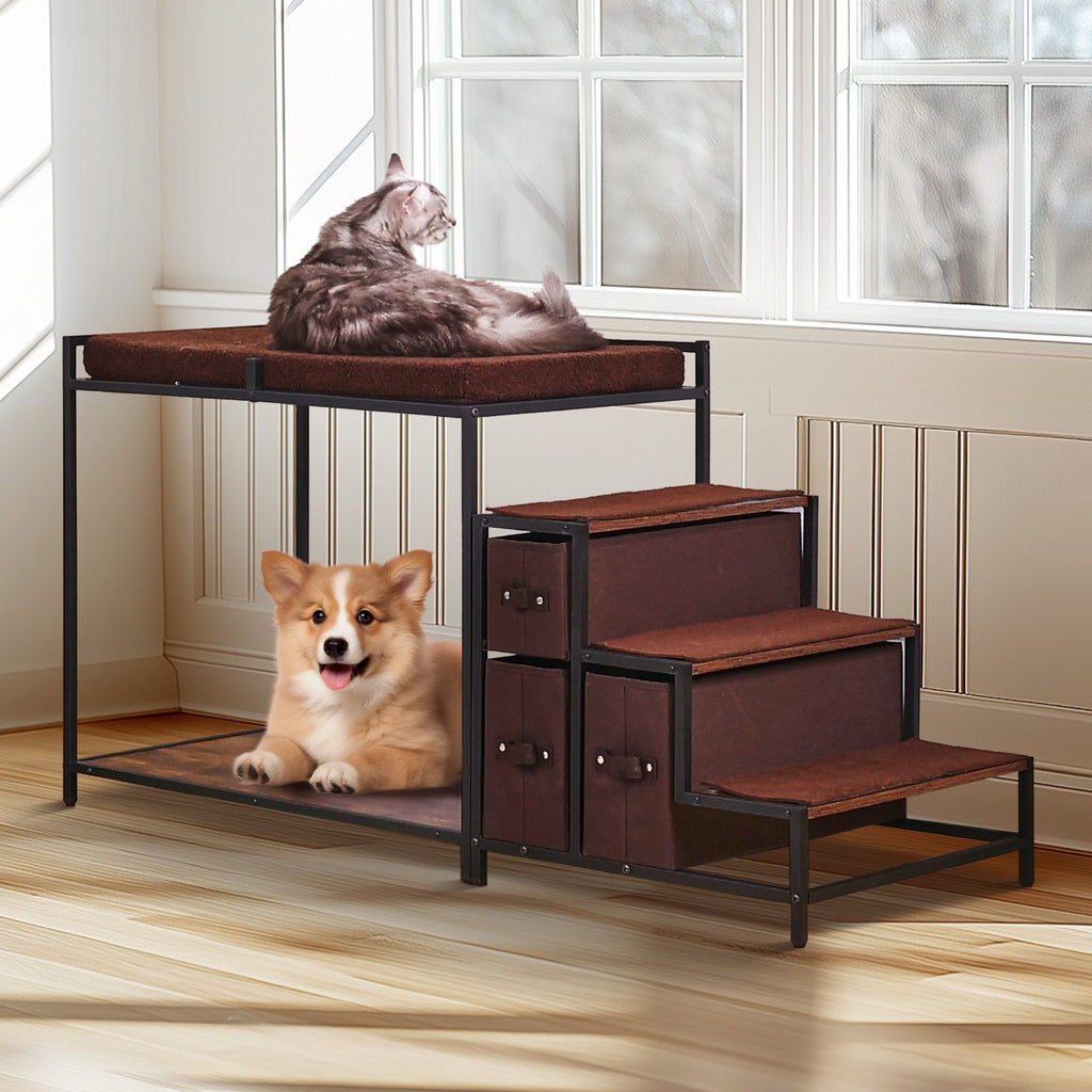 VEVOR Medium Pet Bunk Bed with Storage