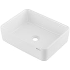 VEVOR Modern Ceramic Vessel Sink 48x37cm Bathroom Vanity Bowl Countertop White