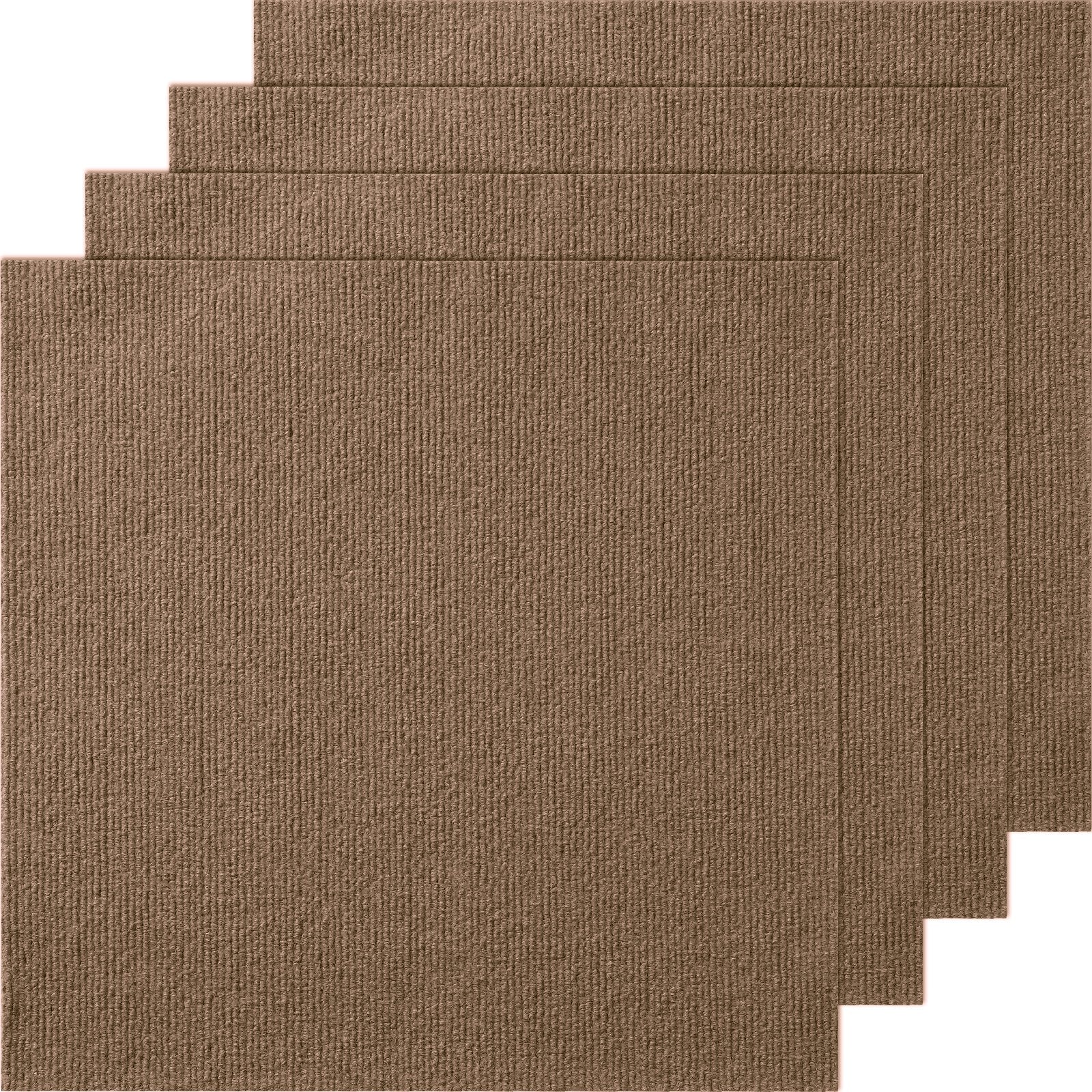 Self-Adhesive Luxury Carpet Tiles - Dark Brown