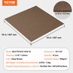 Self-Adhesive Luxury Carpet Tiles - Dark Brown