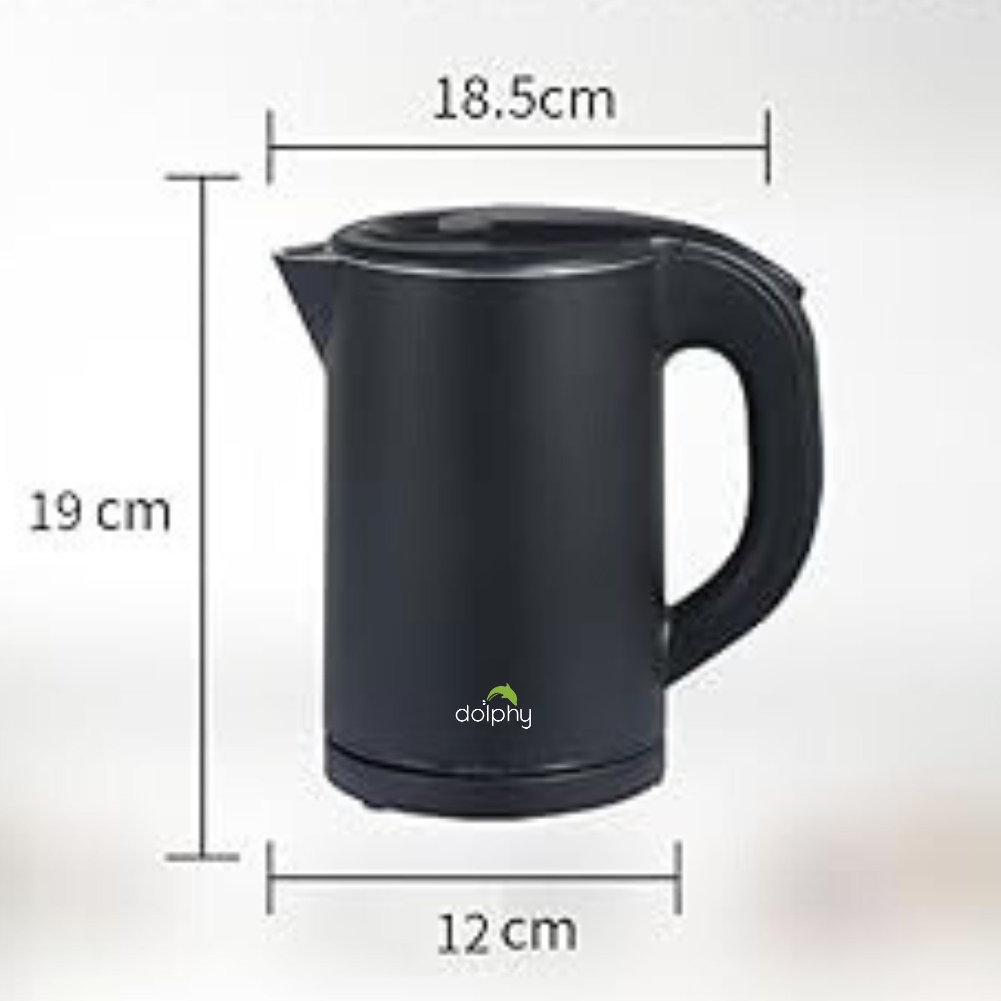 0.8L Stainless Steel Electric Kettle Black