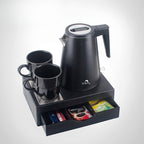 0.8L Stainless Steel Kettle - Black (Double Layer)