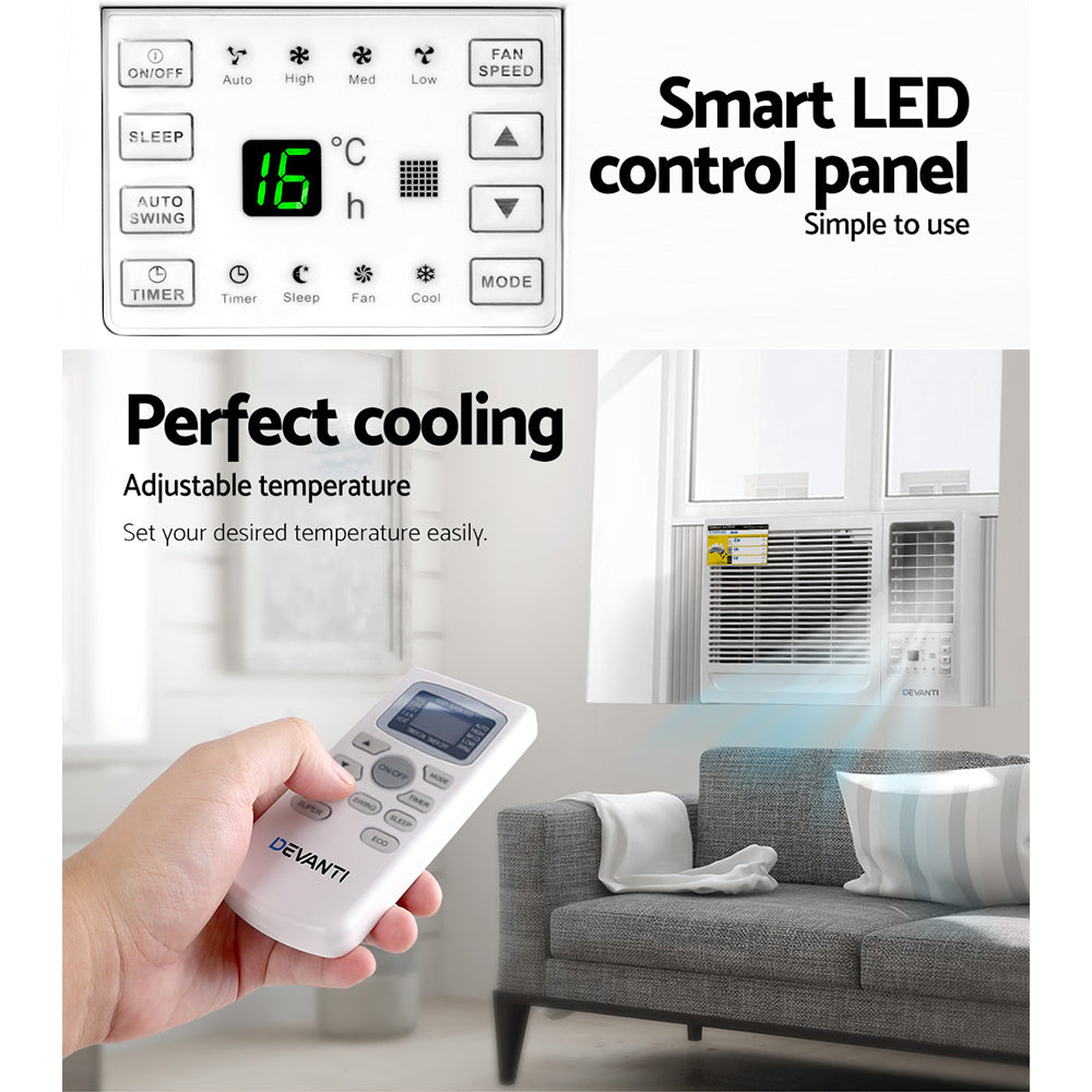 Devanti 1.7kW Window Air Conditioner - Efficient Cooling Solution