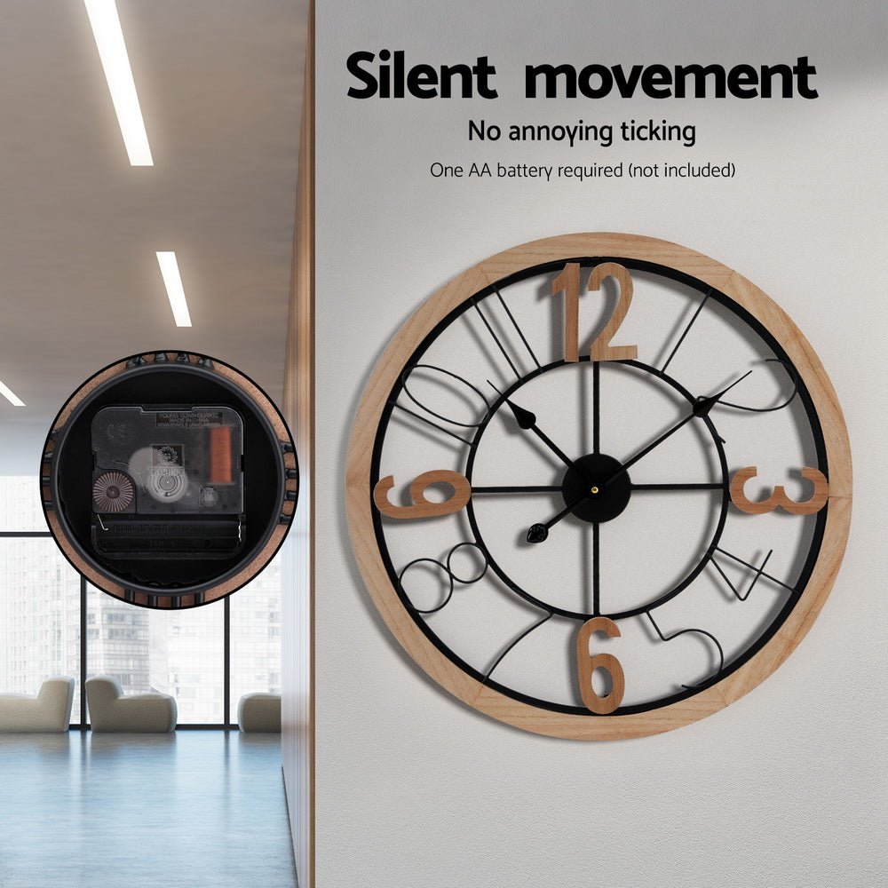 Wooden 60CM Wall Clock