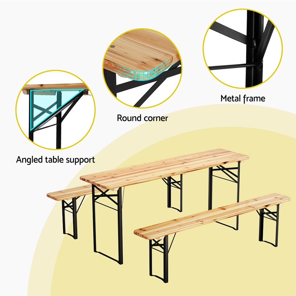 Gardeon 3-Piece Outdoor Dining Set