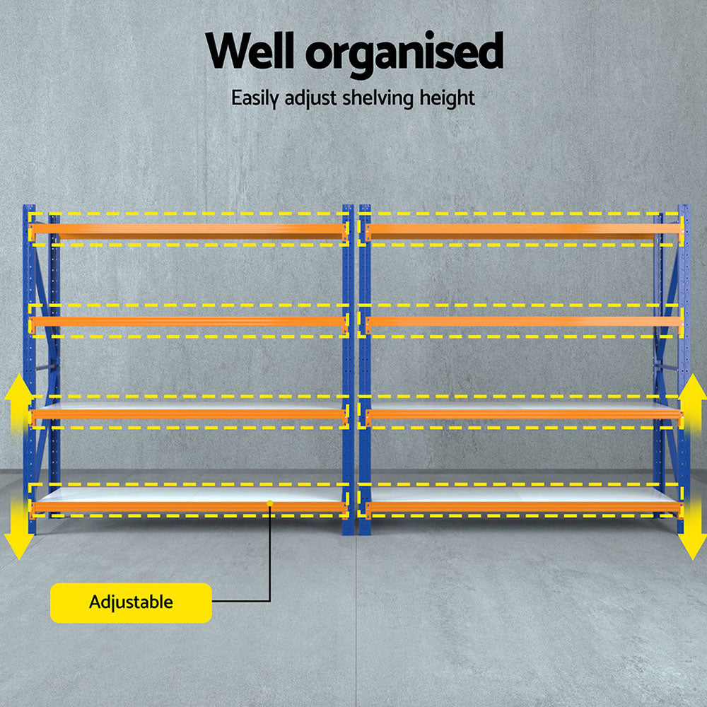 Industrial 4M Heavy-Duty Garage Shelving Rack