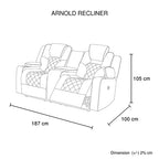 Rhino Fabric Electric Recliner Armchair